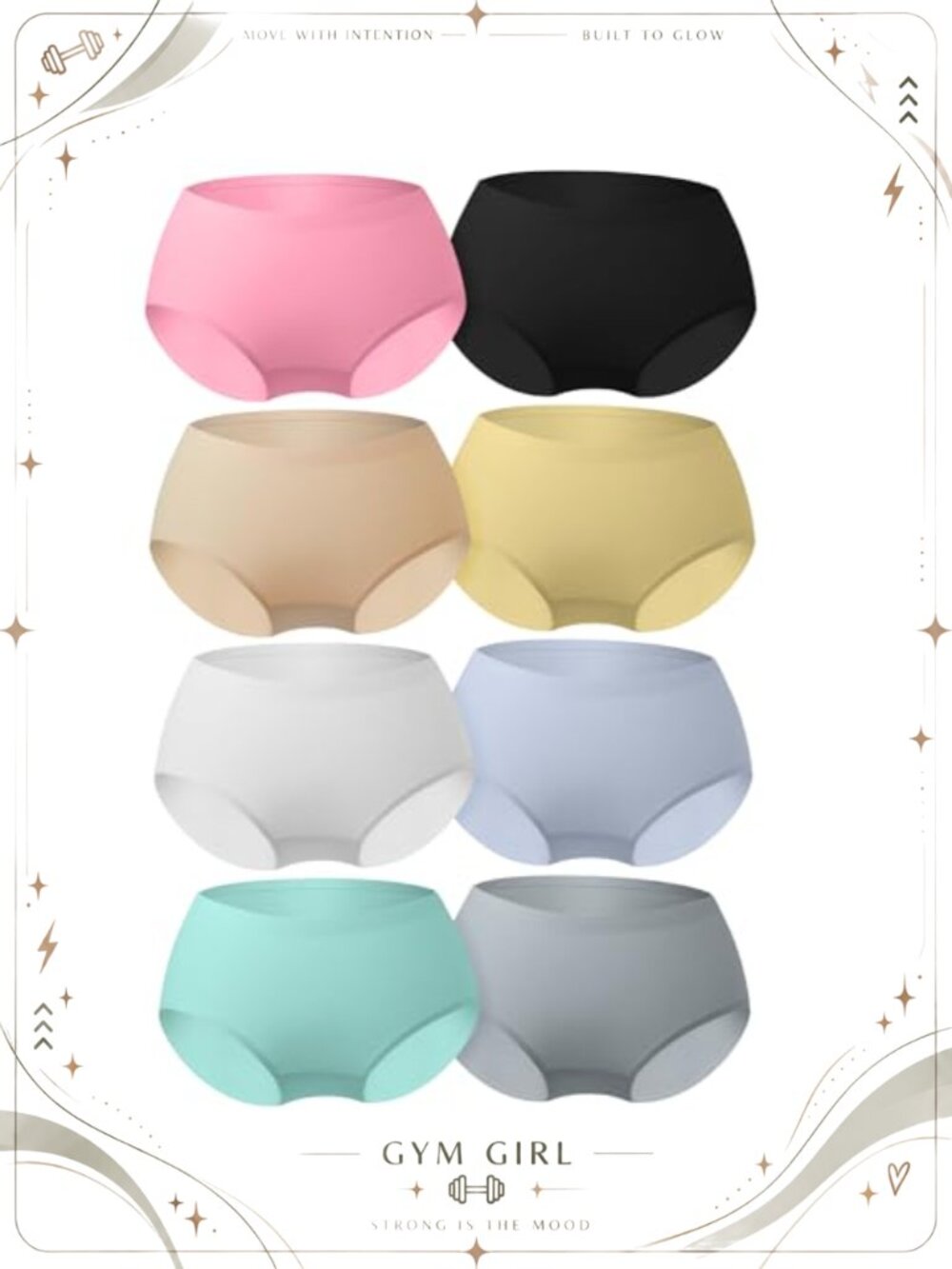 Girls Seamless No Show Underwear Nylon Spandex Briefs for Sports Dance